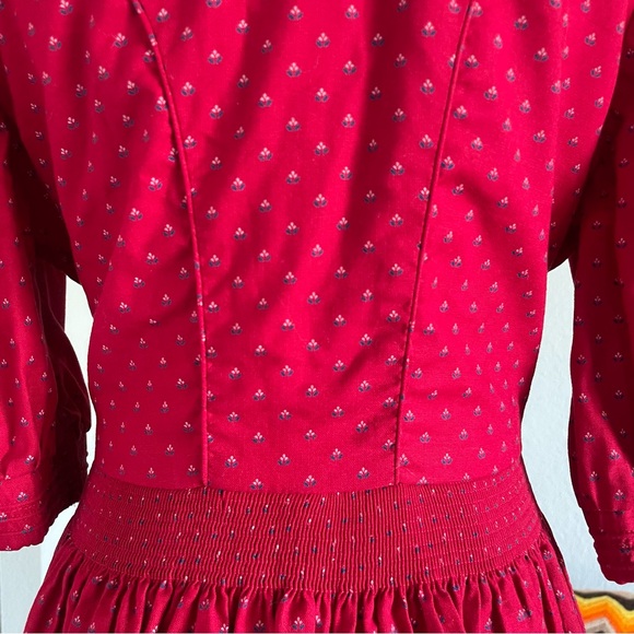 Vintage Salzburger Trachtenecht Floral Dirndl Midi Dress - Picture 10 of 12